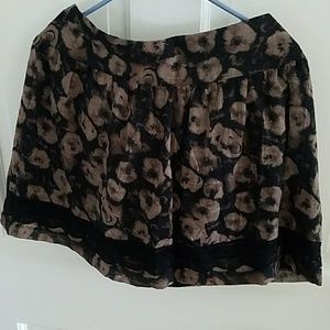 Floral Mini Skirt L